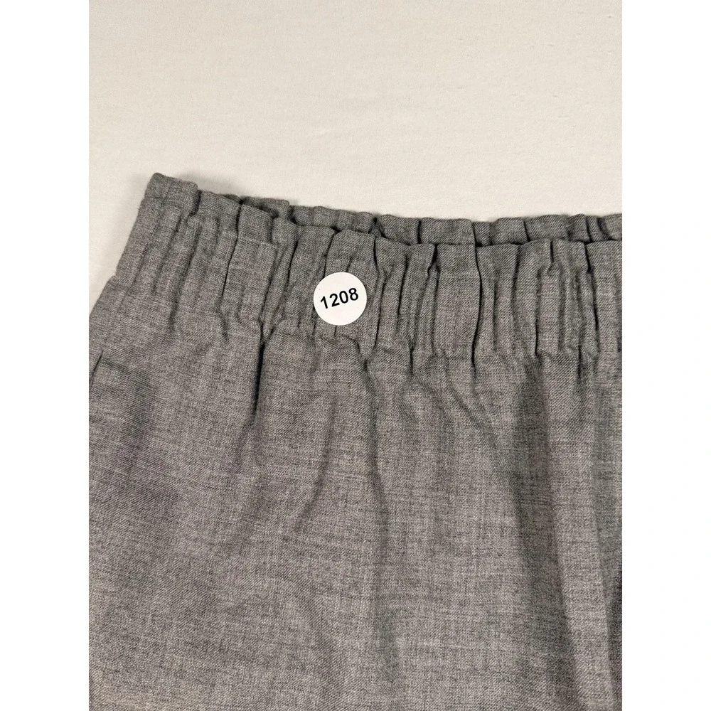 J.Crew Skirt Womens 12 Gray Wool Blend A-Line Pull On Mini Lined Pockets Casual